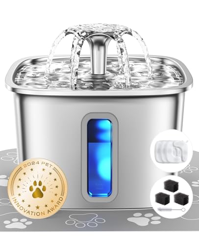 PETLIBRO Upgrade Cat Water Fountain, Cordless Cat Fountain Battery Operated, App Monitoring 3L/101oz Dockstream 2 Pet Water Fountain with Stainless Steel Tray, 5GHz WiFi Dog Water Bowl Dispenser thumbnail 5
